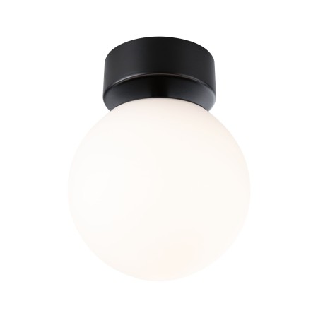 Iluminat de baie - Plafonieră LED Gove, IP44, 3000K, 900lm, 230V, 9W, negru mat, satin