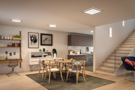 Plafonieră LED Panel Atria Shine, rotundă, 420mm 4000K, crom mat, cu flux luminos variabil în 3 pași [7]