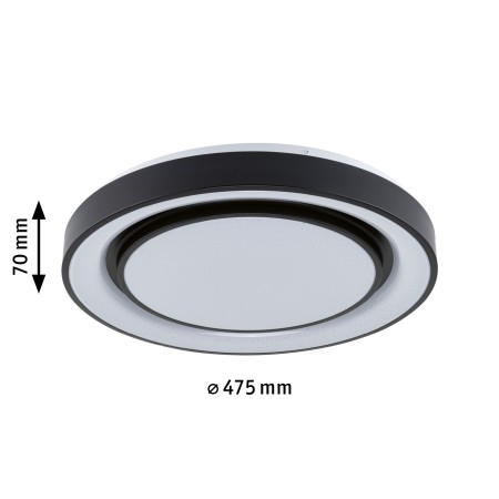 Plafonieră LED Rainbow RGBW 4750lm 230V 38,5W , negru-alb [1]