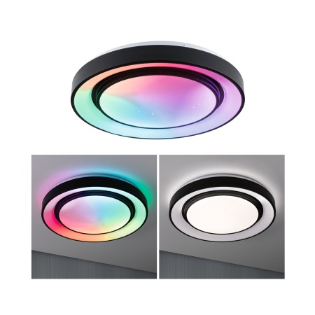Aplicat - Plafonieră LED Rainbow RGBW 4750lm 230V 38,5W , negru-alb