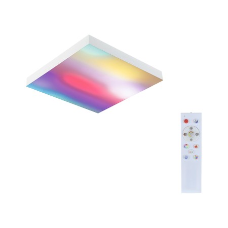 Aplicat - Plafonieră LED Velora Rainbow, pătrată 295x295mm RGBW, albă