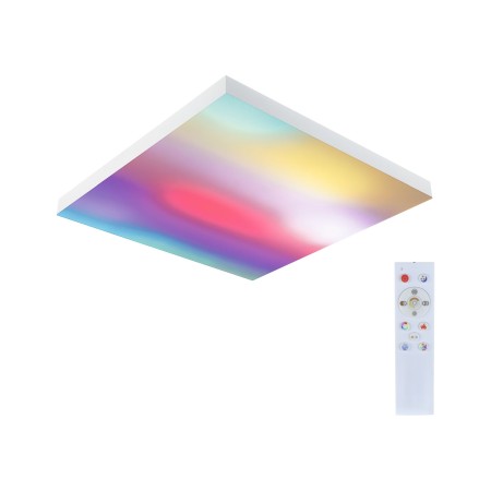 Aplicat - Plafonieră LED Velora Rainbow, pătrată 450x450mm RGBW, albă