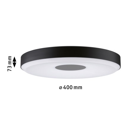 Plafonieră Pane II LED, 23W, negru-gri, cu flux luminos variabil în 3 pași [4]