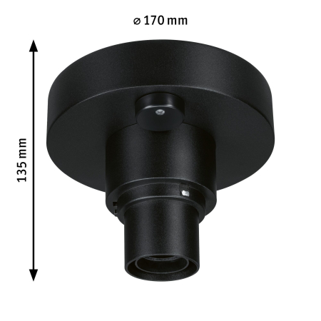 Plafonieră bază ModuShine, IP44, rotund, antracit, E27, max. 15W [1]