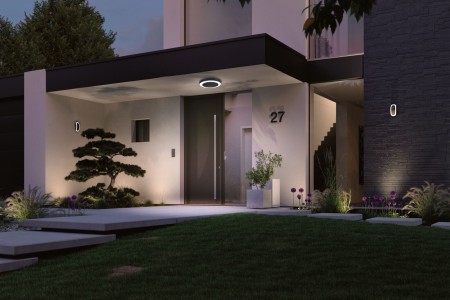 Plafonieră LED de exterior Circula Dusk cu senzori crepuscular și de mișcare 14W antracit, IP44 [2]