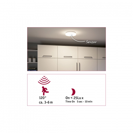 Plafonieră LED Luiana, IP44, 3000-5700K, 1750lm, 230V, 16,5W, alb, cu senzor de mișcare [9]