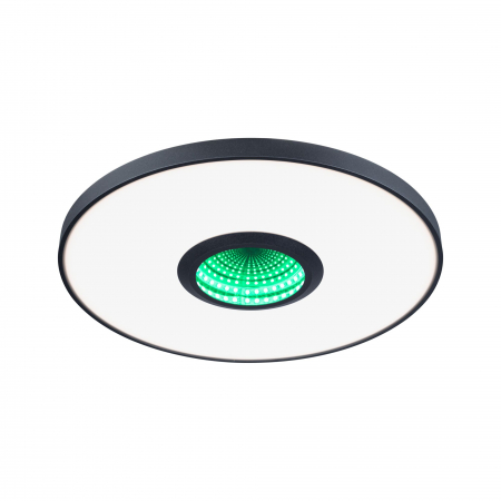 Plafoniere - Plafonieră LED Spaceglow, RGB, 230V, 21W, negru mat