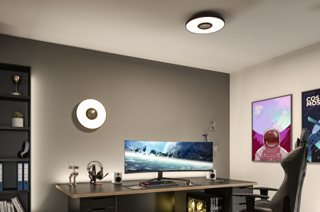 Plafonieră LED Spaceglow, RGB, 230V, 21W, negru mat [20]