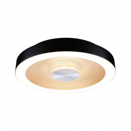 Plafoniere - Plafonieră LED Volea, IP44, 3000K, 470lm/1650lm, 230V, 3,5/1x13W, flux luminos variabil, negru-auriu
