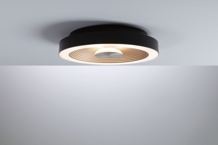 Plafonieră LED Volea, IP44, 3000K, 470lm/1650lm, 230V, 3,5/1x13W, flux luminos variabil, negru-auriu [1]
