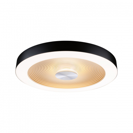 Plafoniere - Plafonieră LED Volea, IP44, 3000K, 500lm/2400lm, 230V, 4/1x18,5W, flux luminos variabil, negru-auriu
