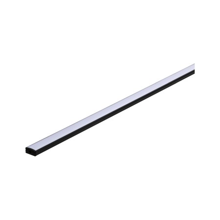 Profil Base pentru bandă LED, 2m, negru, cu difuzor alb [1]