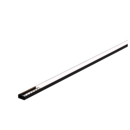 Profil Base pentru bandă LED, 2m, negru, cu difuzor alb [8]