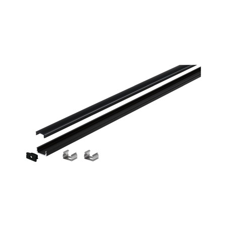 Profil Base pentru bandă LED, difuzor negru, 1m, negru [7]