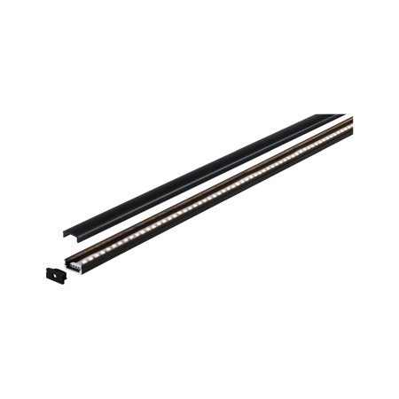 Profil Base pentru bandă LED, difuzor negru, 2m, negru [8]