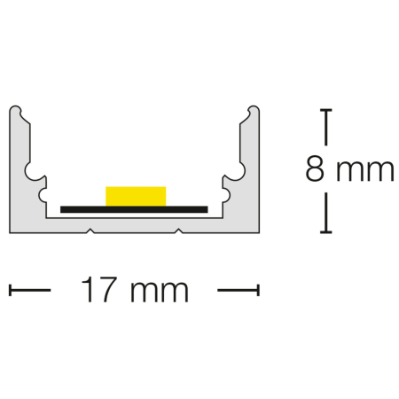 Profil SLC A1, plat, aluminiu, 2m [1]
