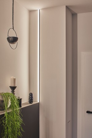 Profil Square pentru bandă LED, 1m, negru, cu difuzor alb [6]