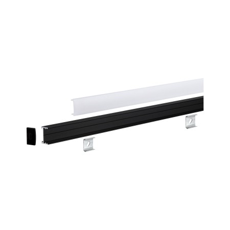 Profil Square pentru bandă LED, 1m, negru, cu difuzor alb [5]
