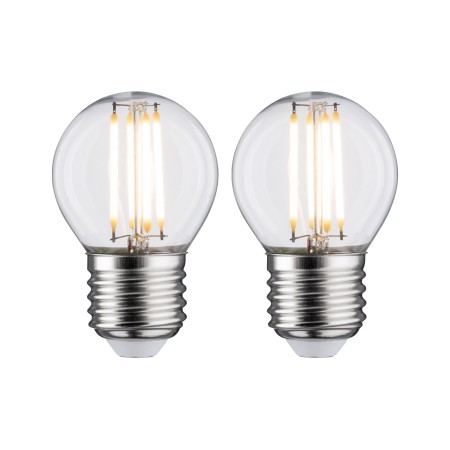 Seturi de becuri - Set 2 becuri LED sferice cu filament 470lm E14 2700K clar 5W 230V