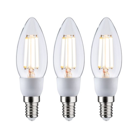 Becuri LED - Set 3 becuri LED lumînare, cu filament, Eco-Line, 230V, E14, 3x525lm, 3x2,5W, 3000K, clar