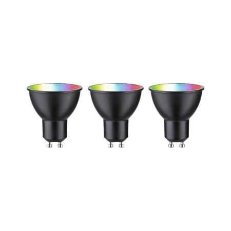 Set 3 becuri LED reflector, 230V, Standard Smart Home Zigbee 3.0, GU10, 3x350lm, 3x4,8W, RGBW+, flux luminos variabil, negru mat [1]