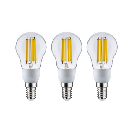Set 3 becuri miniglob LED, cu filament, Eco-Line, 230V, E14, 100mm, 3x525lm, 3x2,5W, 3000K, clar [1]
