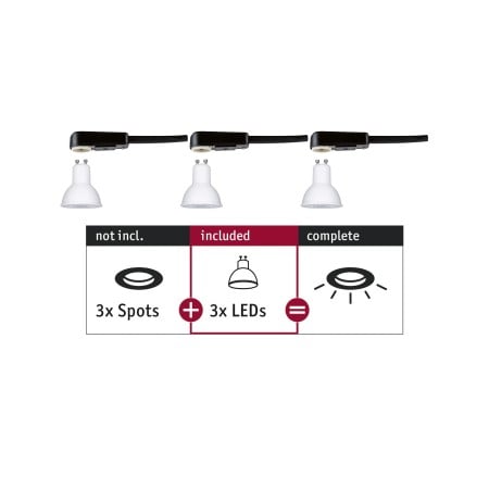 Seturi de becuri - Set 3 becuri reflector Choose GU10 3x6,5W 460lm 2700K 51mm