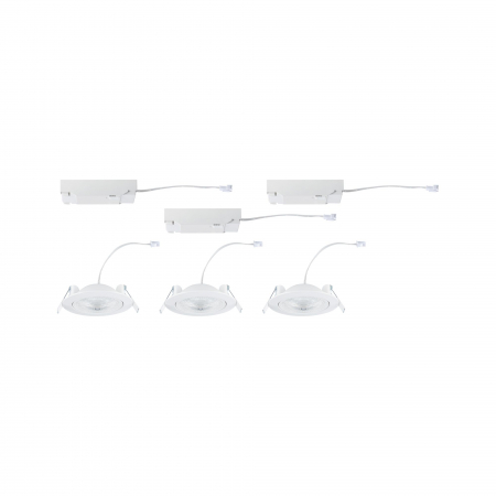 Set 3 spoturi încastrabile Aumus LED, rotunde, 105mm, 90°, 3x5W, 3x700lm, 230V, flux luminos variabil în 3 pași, temperatură de culoare variabilă 2700 - 6500K, albe [8]