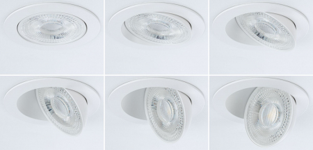 Set 3 spoturi încastrabile Aumus LED, rotunde, 105mm, 90°, 3x5W, 3x700lm, 230V, flux luminos variabil în 3 pași, temperatură de culoare variabilă 2700 - 6500K, albe [3]