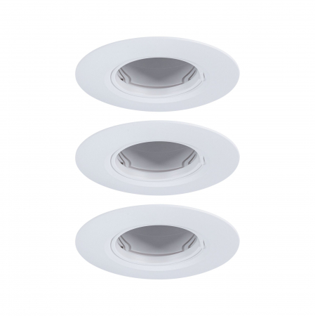 Spoturi incastrabile - Set 3 spoturi încastrabile, fixe, rotunde, 90mm, GU10, max. 3x10W, 230V, albe