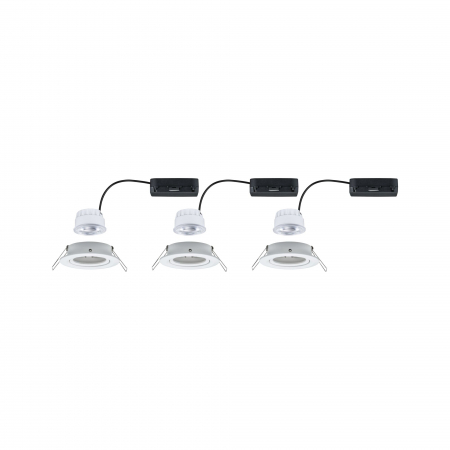 Set 3 spoturi încastrabile LED Nova Coin, rotunde, 84mm, 50°, 3x2,8W, 3x505lm, 230V, 4000K, alb mat [3]