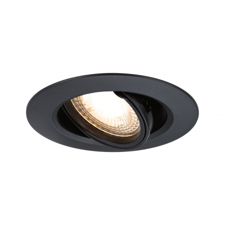 Set 3 spoturi încastrabile, orientabile, rotunde, 90mm, 30°, GU10, max. 3x10W, 230V, negru mat [1]