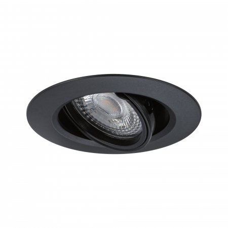 Set 3 spoturi încastrabile, orientabile, rotunde, 90mm, 30°, GU10, max. 3x10W, 230V, negru mat [2]