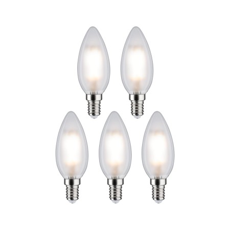 Seturi de becuri - Set 5 becuri lumânare cu filament, 230V, E14, 5x470lm, 5x4,8W, 4000K, mat