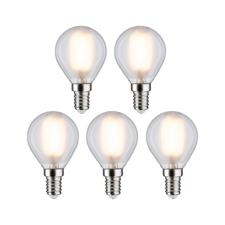 Seturi de becuri - Set 5 becuri miniglob cu filament, 230V, E14, 5x470lm, 5x4,8W, 2700K, mat
