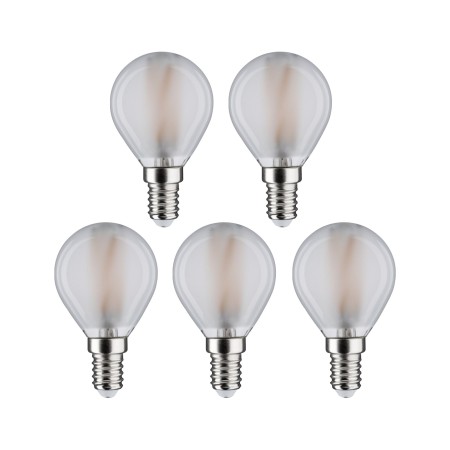 Set 5 becuri miniglob cu filament, 230V, E14, 5x470lm, 5x4,8W, 2700K, mat [1]