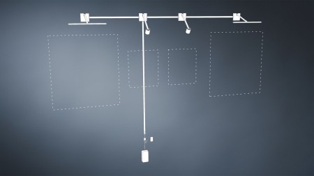 Set aplică LED pentru tablouri Adelia, 2700K, 370lm, 230/24V, 4,5W, cu flux luminos variabil, aluminiu periat [7]