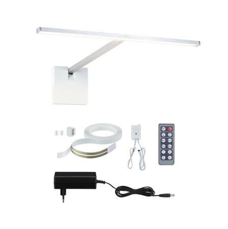 Set aplică LED pentru tablouri Xana, 2700K, 420lm, 230/24V, 5,5W, cu flux luminos variabil, aluminiu periat [2]