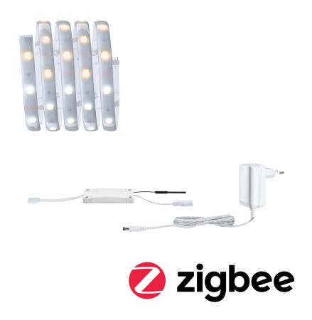 Set complet - Set bandă Paulmann MaxLED 250, Smart Home Zigbee, 1,5m, IP44, 6W, 405lm, 30LEDs/m, 24VA, temperatură de culoare variabilă