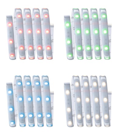 Set bandă Paulmann MaxLED 250, Smart Home Zigbee, RGBW, 1,5m, IP44, 9W, 300lm, 30LEDs/m, RGBW, 24VA [3]