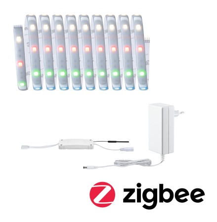 Benzi LED si accesorii - Set bandă Paulmann MaxLED 250, Smart Home Zigbee, RGBW, 3m, IP44, 15W, 600lm, 30LEDs/m, RGBW, 36VA