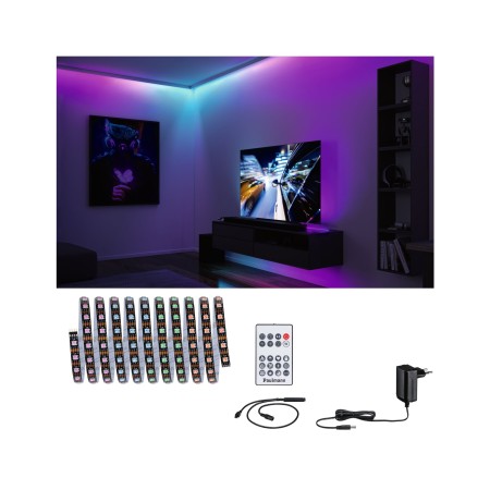 Seturi de ambiantă pentru TV - Set complet bandă EntertainLED Dynamic RGB, 3m, 5W, 60LEDs/m, 10VA