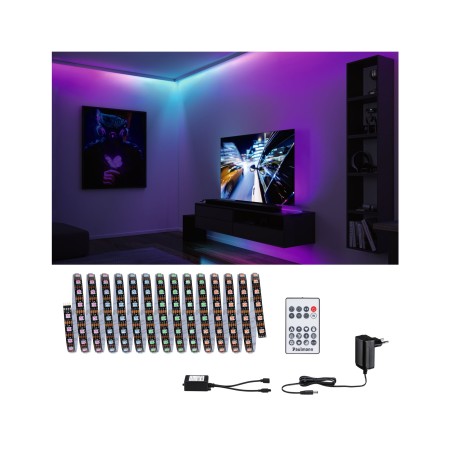 Seturi de ambiantă pentru TV - Set complet bandă EntertainLED Dynamic RGB, 5m, 10.5W, 60LEDs/m, 15VA