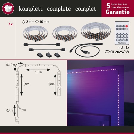 Set bandă USB TV 75 Dynamic Rainbow [4]