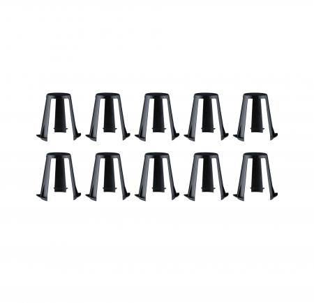 Set de 10 distanțieri pentru spoturi încastrabile, 62-90mm, negru, plastic [1]
