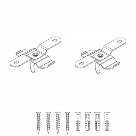Profile luminoase - Set de 2 cleme pentru aplicarea pe tavan a profilelor SLC Click