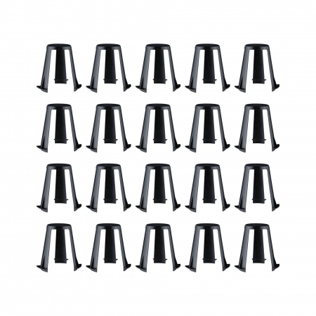 Set de 20 distanțieri pentru spoturi încastrabile, 62-90mm, negru, plastic [2]