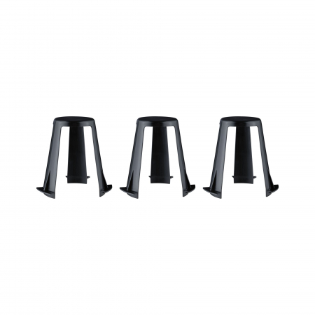 Set de 3 distanțieri pentru spoturi încastrabile, 62-90mm, negru, plastic [1]