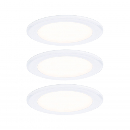Spoturi pentru mobilier - Set de 3 spoturi LED încastrabile pentru mobilier, 3x2,5W, 3x180lm, 230/12V, 3000K, albe