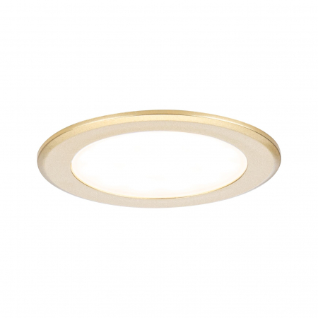 Set de 3 spoturi LED încastrabile pentru mobilier, 3x2,5W, 3x180lm, 230/12V, 3000K, auriu mat [1]